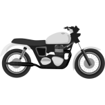 Grayscale Motorcycle Favicon 