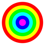 Rainbow Circle Target  Color Favicon 