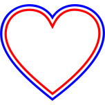 Red White Blue Heart Favicon 