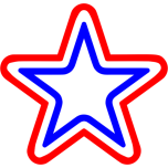 Red White Blue Star Rounded Favicon 