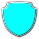 Shield In Cyan With Grey Background Favicon 