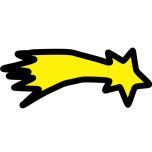 Shooting Star With Outline Favicon 