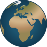 Simple Globe Facing Europe And Africa Favicon 