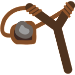 Slingshot With Stone Favicon 