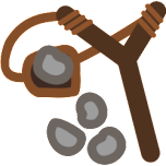 Slingshot With Stones Favicon 