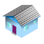 Small Blue House Favicon 