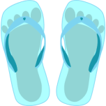 Thong Light Blue With Footprint Favicon 