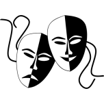 Tragedy And Comedy Theater Masks Favicon 