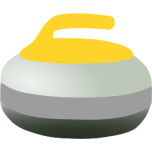 Yellow Curling Rock Favicon 
