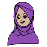 Girl With Headscarf Colour Favicon 