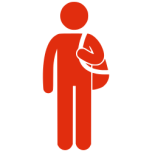 Silhouette Man With Bag Favicon 
