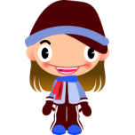 Talking Girl In Warm Sports Clothes Favicon 