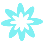 Blue Burst Flower Favicon 