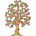 Flowering Tree Color Favicon 
