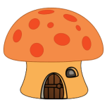 Orange Mushroom House Favicon 