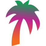 Rainbow Palm Tree Favicon 