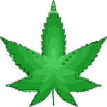 Stylized Marijuana Leaf Favicon 