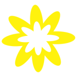 Yellow Burst Flower Favicon 