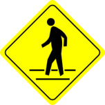 Caution   Pedestrian Crossing Favicon 