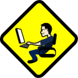 Computer User Warning Sign Favicon 