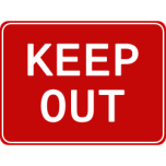 Keep Out Sign Favicon 