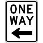 One Way Left Traffic Sign Vertical Favicon 