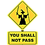 You Shall Not Pass Traffic Sign Favicon 