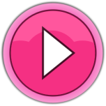 Pink Button Play Favicon 