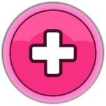 Pink Button Plus Favicon 