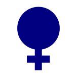 Female Gender Symbol Filled Favicon 