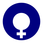 Female Gender Symbol Filled In A Circle Favicon 