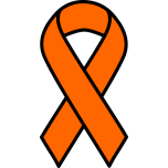 Orange Kidney Cancer And Leukemia Ribbon Favicon 