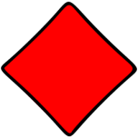 Outlined Diamond Playing Card Symbol Favicon 