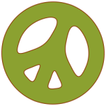 Peace Sign Green Favicon 