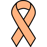 Peach Uterine Cancer Ribbon Favicon 