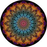 Prismatic Mandala Line Art Favicon 