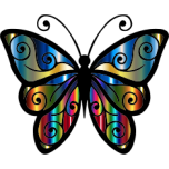 Iridescent Butterfly Favicon 
