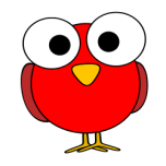 Red Googley Eye Bird Favicon 