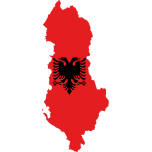 Albania Map Flag Favicon 