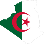 Algeria Flag Map Favicon 