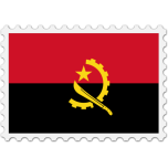 Angola Flag Stamp Favicon 