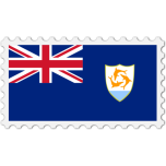 Anguilla Flag Stamp Favicon 