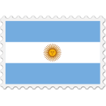 Argentina Flag Stamp Favicon 
