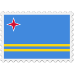 Aruba Flag Stamp Favicon 