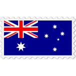 Australia Flag Stamp Favicon 