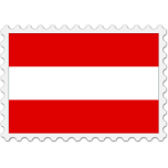 Austria Flag Stamp Favicon 