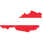 Austria Map Flag With Stroke Favicon 