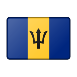 Barbados Flag Bevelled Favicon 