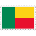 Benin Flag Stamp Favicon 