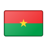 Burkina Faso Flag Bevelled Favicon 